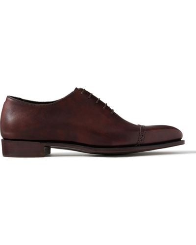 George Cleverley Melvin Cap-toe Leather Oxford Shoes - Brown