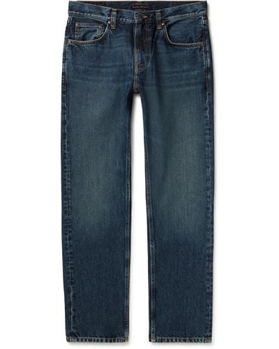 Nudie Jeans Gritty Jackson Slim-fit Straight-leg Jeans - Blue