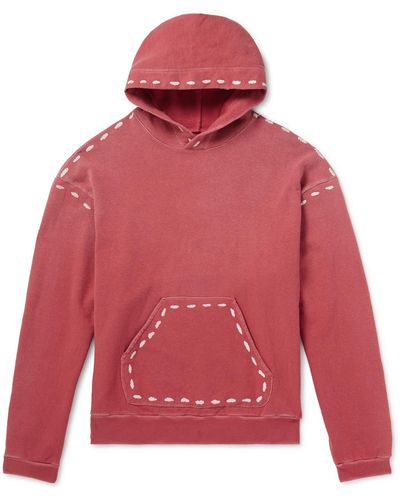 Kapital Marionette Printed Cotton-jersey Hoodie - Red