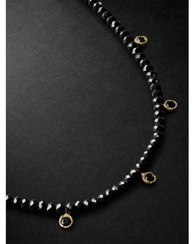 Elhanati Pacino Gold Spinel Beaded Necklace - Black