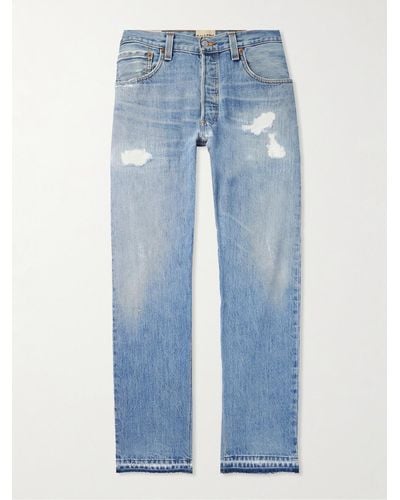 GALLERY DEPT. Straight-leg Distressed Jeans - Blue