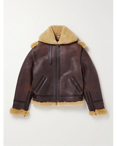 Burberry Giacca in shearling - Marrone