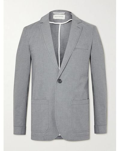 Oliver Spencer Fairway Unstructured Cotton-blend Suit Jacket - Grey