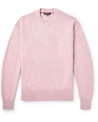 Loro Piana Cotton And Cashmere-blend Sweater - Pink