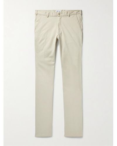 Peter Millar Pilot Straight-leg Stretch-pima Cotton-twill Pants - Natural