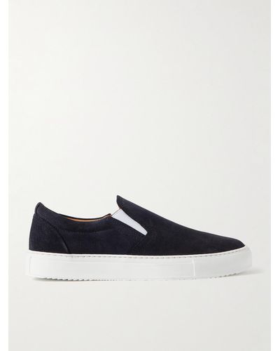 MR P. Larry Suede Slip-on Trainers - Blue