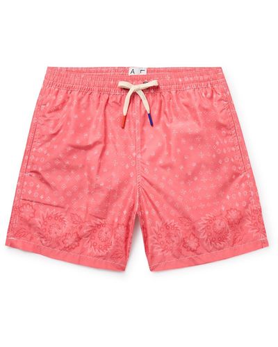 Altea Slim-fit Mid-length Printed Swim Shorts - Pink