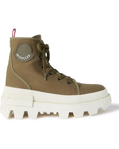 Moncler Desertyx Rubber-trimmed Canvas Boots - Green