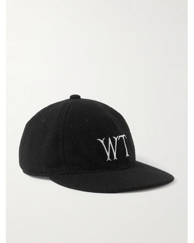 WTAPS Logo-embroidered Wool-blend Baseball Cap - Black