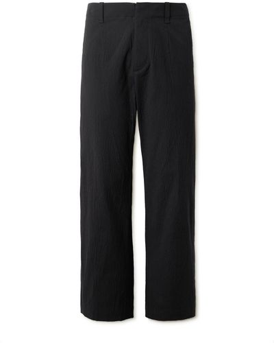 Rag & Bone Shift Slim-fit Straight-leg Stretch-cotton Seersucker Suit Pants - Black