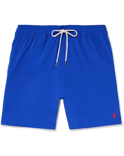 Polo Ralph Lauren Traveler Straight-leg Mid-length Swim Shorts - Blue