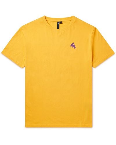 Klättermusen Nomad Logo-print Cotton-jersey T-shirt - Yellow