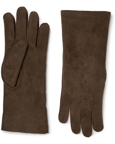 Anderson & Sheppard Shearling Gloves - Brown