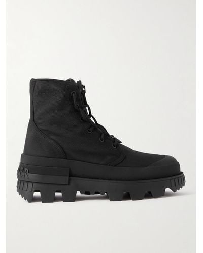 Moncler Hyke Desertyx Rubber-trimmed Canvas Ankle Boots - Black