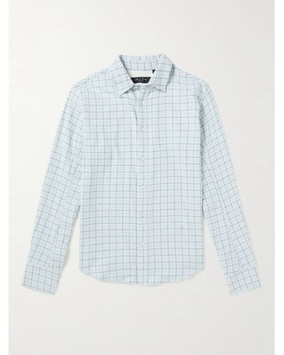 Rag & Bone Fit 2 Checked Cotton-flannel Shirt - Blue
