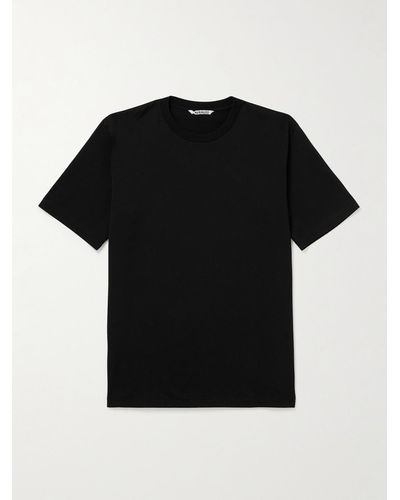 AURALEE Luster Plaiting Pima Cotton-jersey T-shirt - Black
