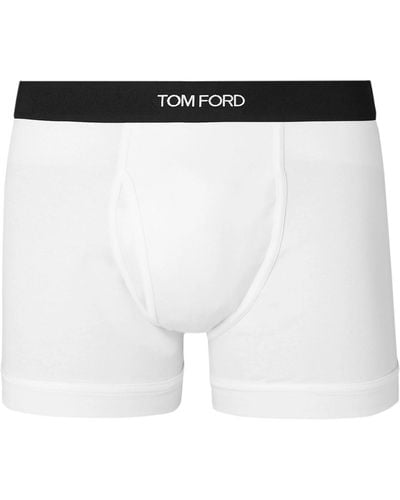 Tom Ford Stretch-cotton Boxer Briefs - White
