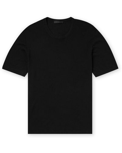 Saman Amel Cotton And Cashmere-blend T-shirt - Black