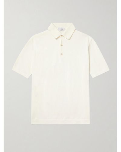 De Petrillo Cotton Polo Shirt - White