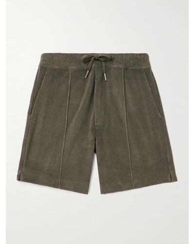 Tom Ford Straight-leg Cotton-terry Shorts - Green