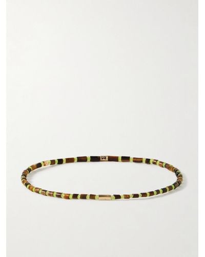 Luis Morais Gold Multi-stone Beaded Bracelet - Natural