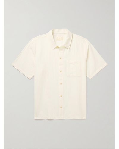 Folk Gabe Cotton And Linen-blend Shirt - Natural