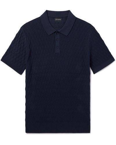 Club Monaco Cotton Polo Shirt - Blue