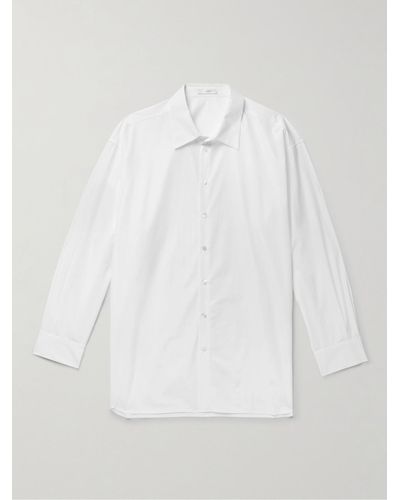 The Row Lukre Oversized Cotton-poplin Shirt - White
