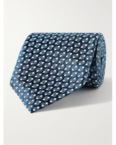 Charvet 8.5cm Silk-jacquard Tie - Blue