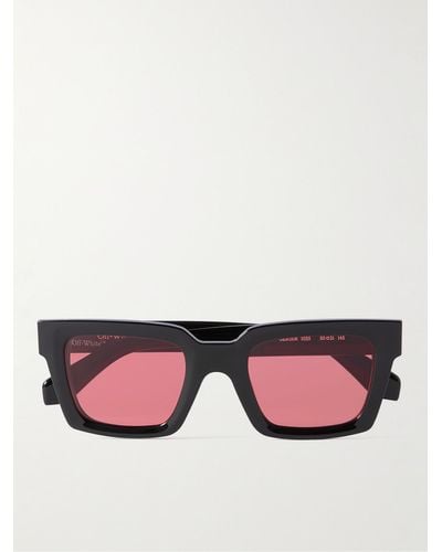 Off-White c/o Virgil Abloh Convertible Square-frame Acetate Optical Glasses - Pink