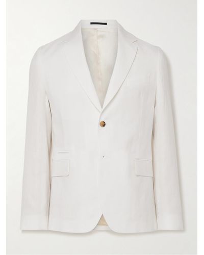 Paul Smith Soho Slim-fit Linen Suit Jacket - White