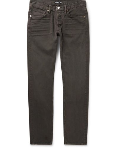 Tom Ford Slim-fit Cotton-corduory Pants - Gray