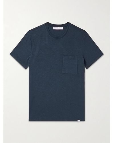 Orlebar Brown Classic Slub Cotton-jersey T-shirt - Blue