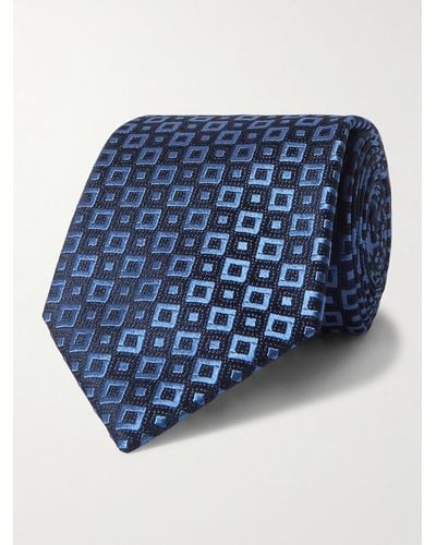 Charvet Cravatta in seta jacquard - Blu