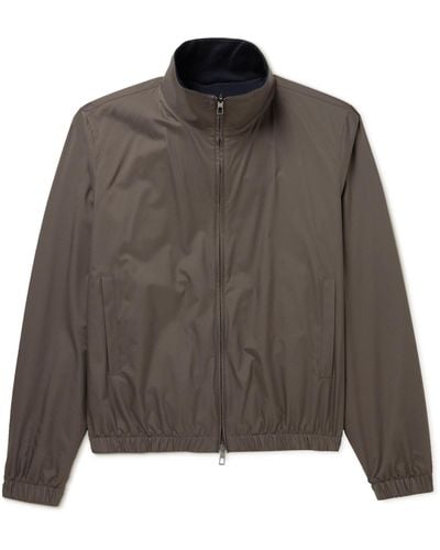 Loro Piana Windmate Reversible Shell And Cashmere Bomber Jacket - Brown