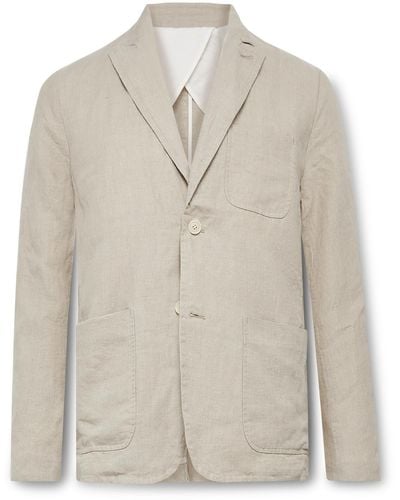 Alex Mill Mercer Unstructured Garment-dyed Linen Blazer - Natural
