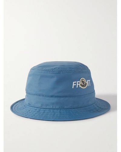 Moncler Genius 7 Moncler Frgmt Hiroshi Fujiwara Logo-appliquéd Shell Bucket Hat - Blue