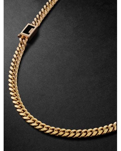 Varon Malo Gold Onyx Chain Necklace - Black