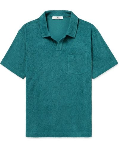 MR P. Cotton-terry Polo Shirt - Green