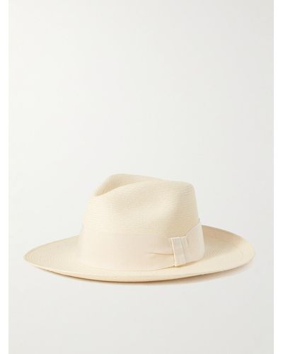 Frescobol Carioca Rafael Grosgrain-trimmed Straw Panama Hat - Natural