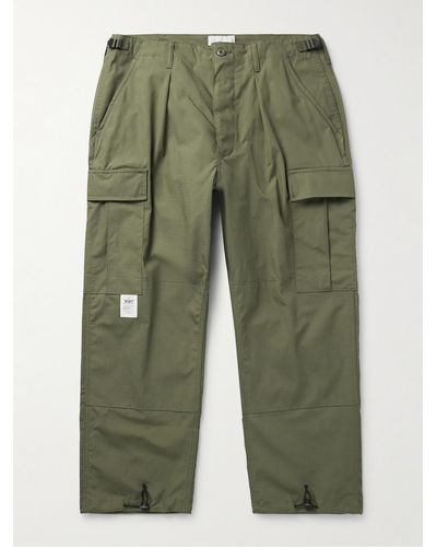 WTAPS Straight-leg Cotton-ripstop Cargo Trousers - Green