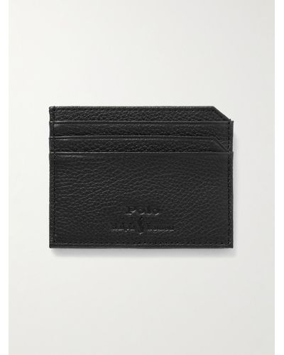 Polo Ralph Lauren Logo-debossed Full-grain Leather Cardholder - Black