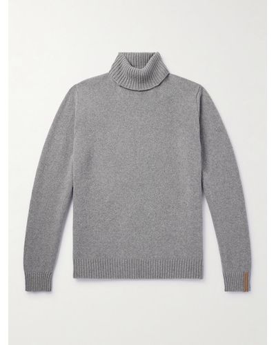 Caruso Cashmere And Wool-blend Rollneck Jumper - Grey