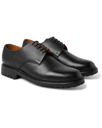 Grenson Curt Derby Shoe (natural Grain) - Black