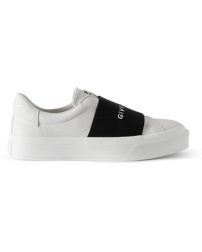 Givenchy City Court Slip-on Leather Sneakers - White