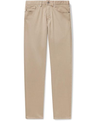 Peter Millar Ultimate Stretch Cotton And Modal-blend Sateen Pants - Natural