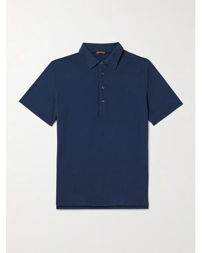 Barena Scalmana Cotton-jersey Polo Shirt - Blue