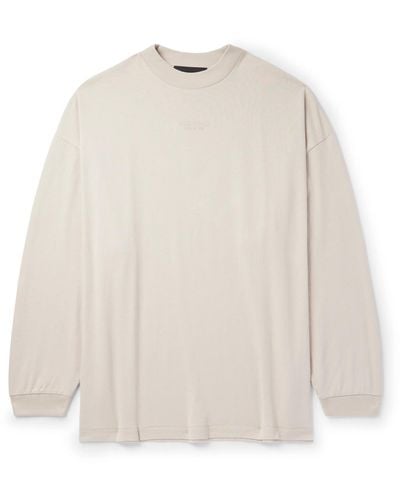 Fear Of God Logo-appliquéd Cotton-jersey T-shirt - White
