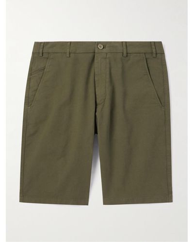 Loro Piana Slim-fit Cotton-blend Bermuda Shorts - Green