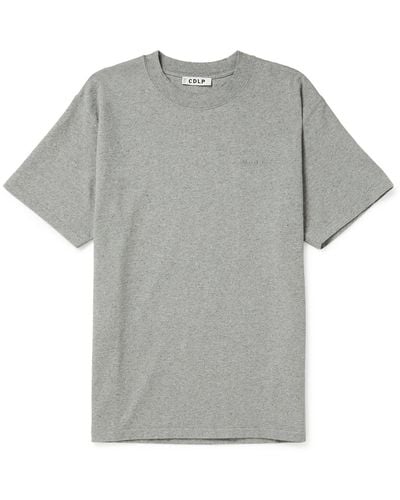 CDLP Mobilité Logo-embroidered Cotton-jersey T-shirt - Gray